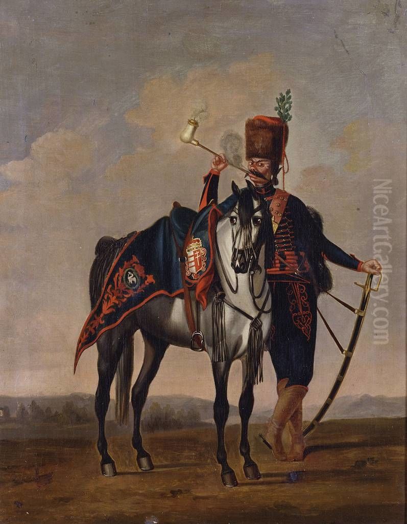 Private, Regiment of Hussars 'Karoly' Oil Painting by David Morier