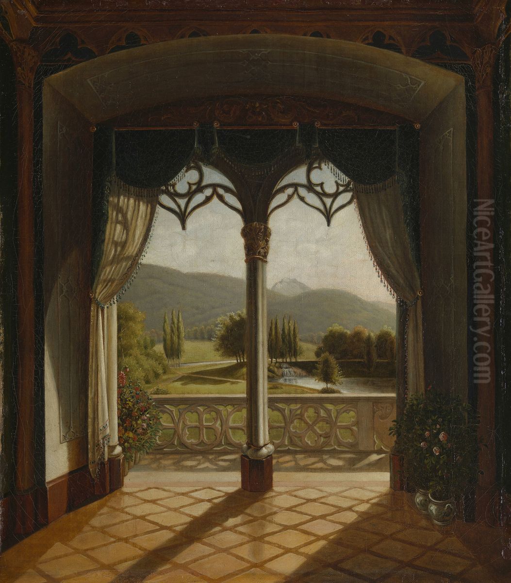 A View from the Window of the Duke's Drawing-Room at Reinhardsbrunn Oil Painting by Percy Carpenter