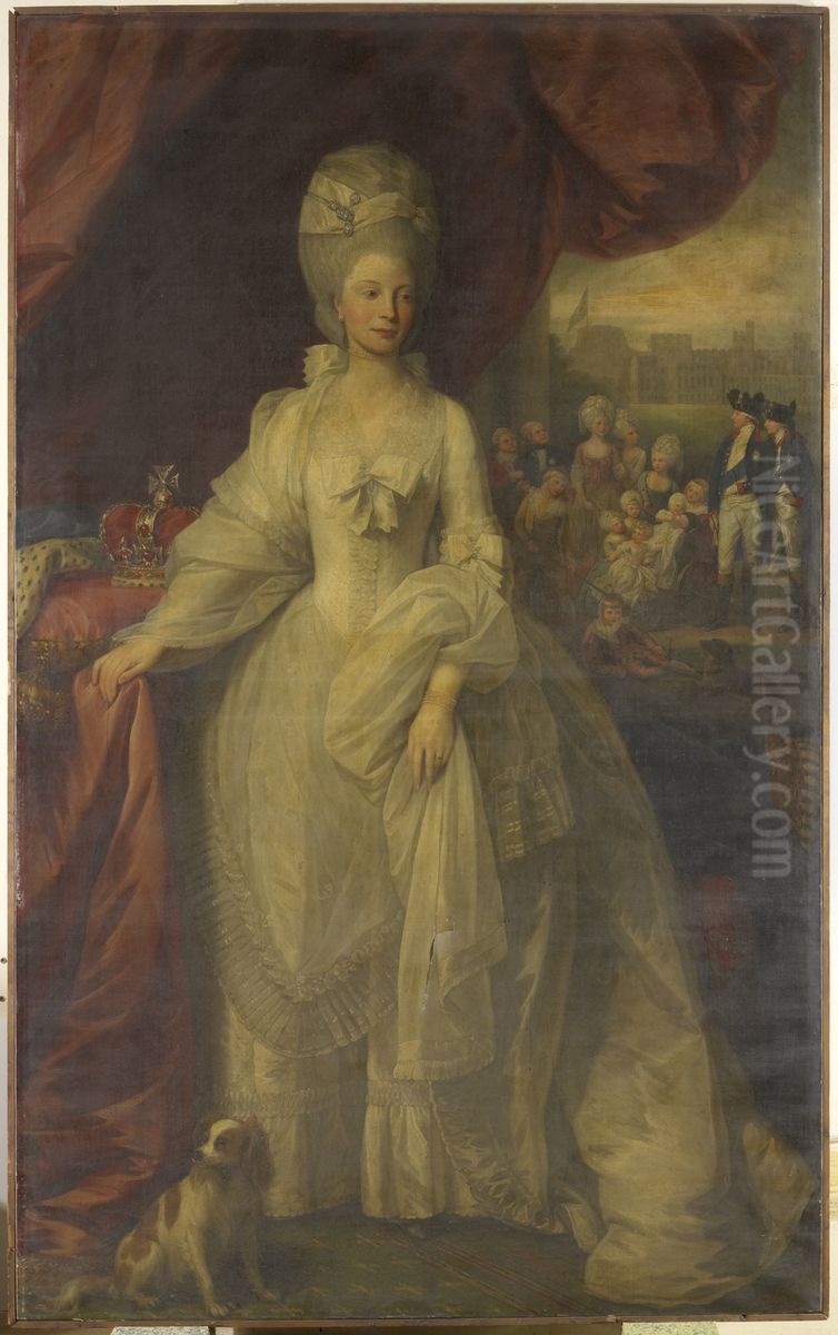 Queen Charlotte (1744-1818) Oil Painting by Benjamin West