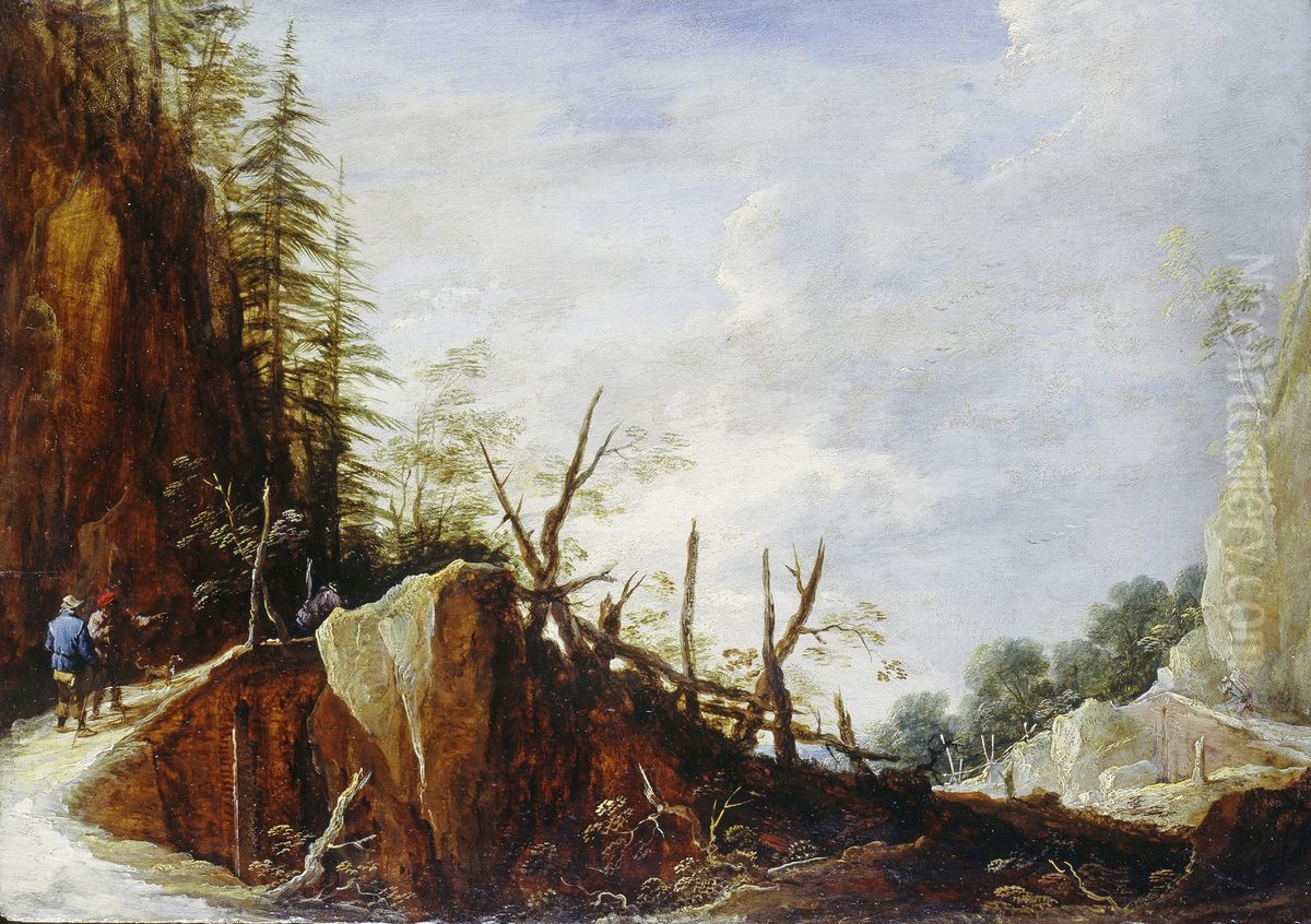 Figures on a Rocky Pass Oil Painting by David Teniers the Younger