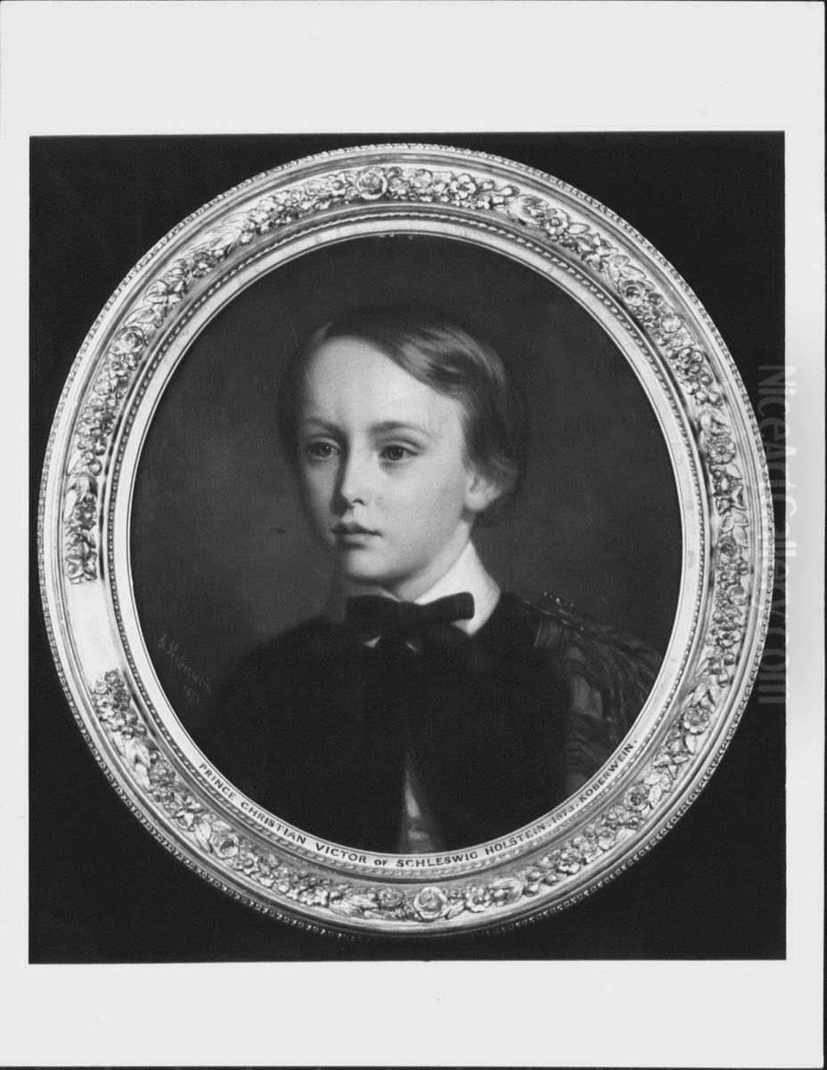 Prince Christian Victor of Schleswig-Holstein (1867-1900) Oil Painting by Georg Koberwein
