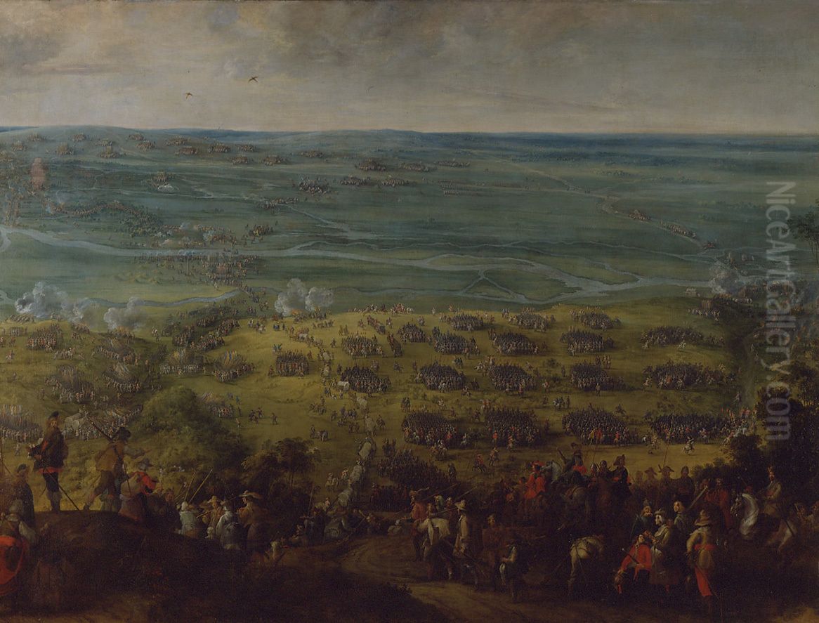 The crossing of the Somme Oil Painting by Peter Snayers