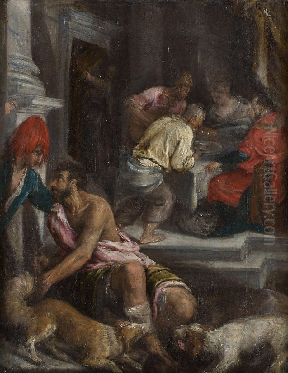 Gleichnis vom reichen Mann und dem armen Lazarus Oil Painting by Jacopo Bassano