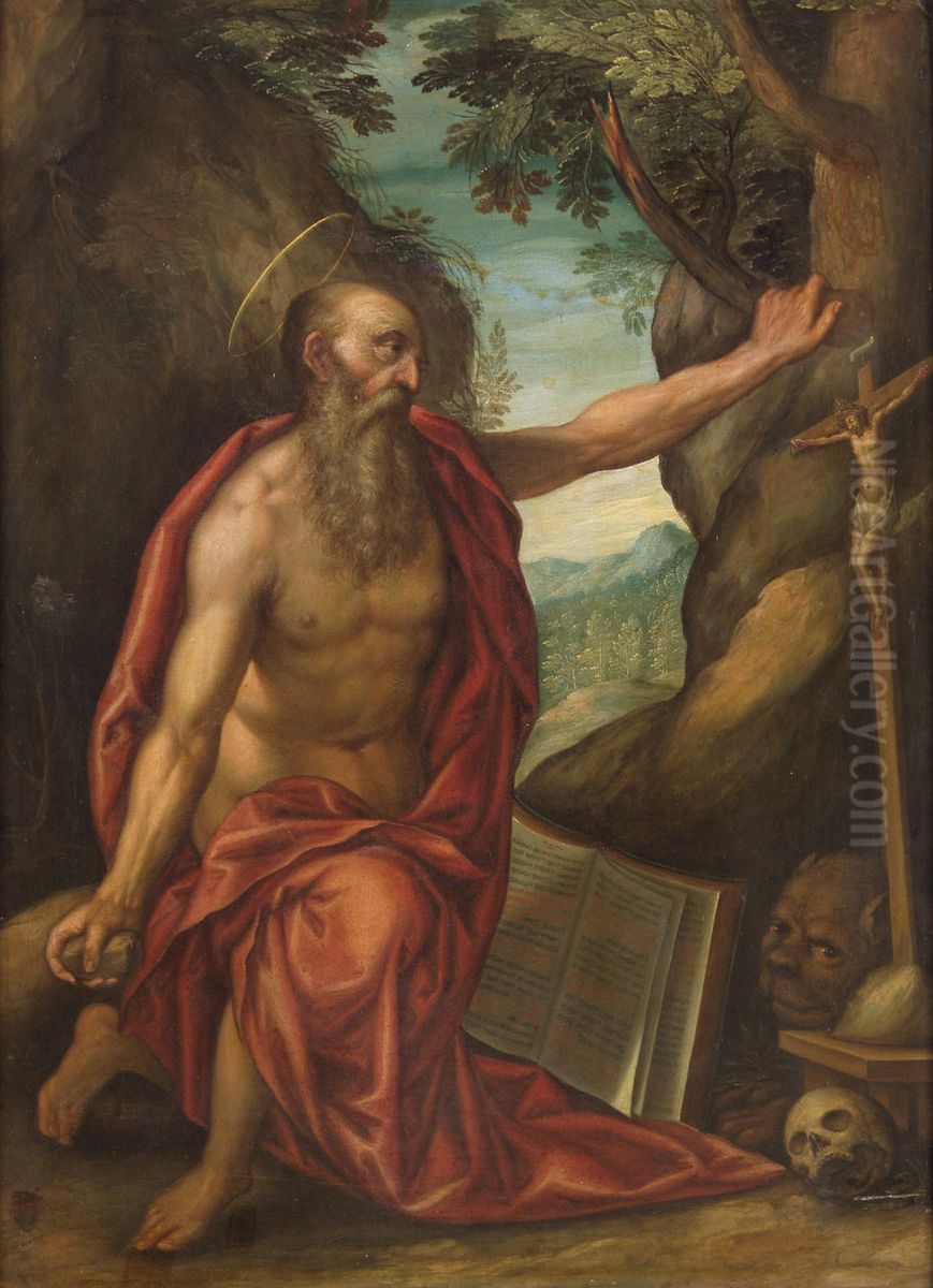Penitent St Jerome Oil Painting by Gaspar Rem
