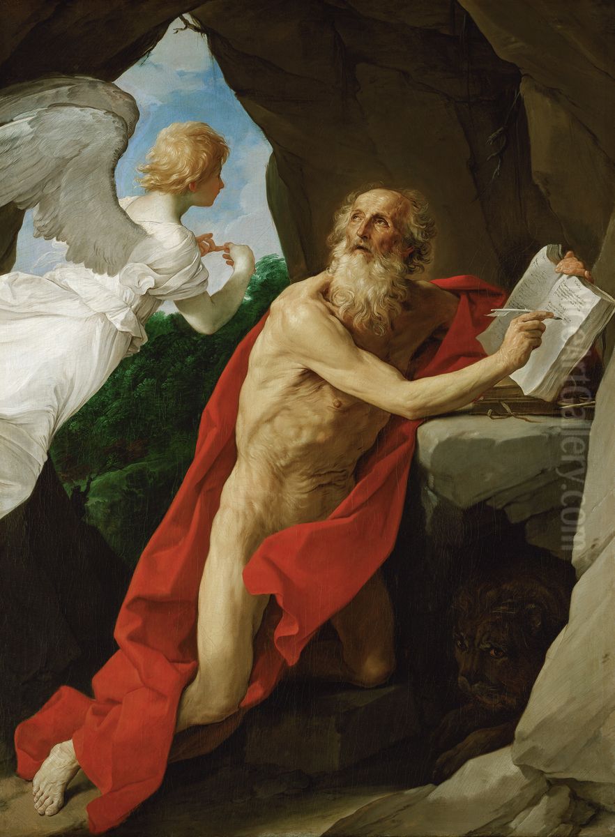 Saint Jerome (1630s) Oil Painting by Guido Reni