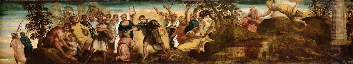 Verheissung an David von der ewigen Dauer seines Hauses (?) Oil Painting by Jacopo Tintoretto