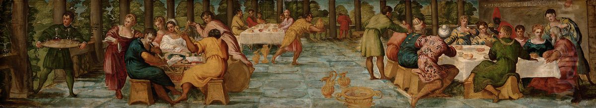 Gastmahl des Konigs Belsazar Oil Painting by Jacopo Tintoretto