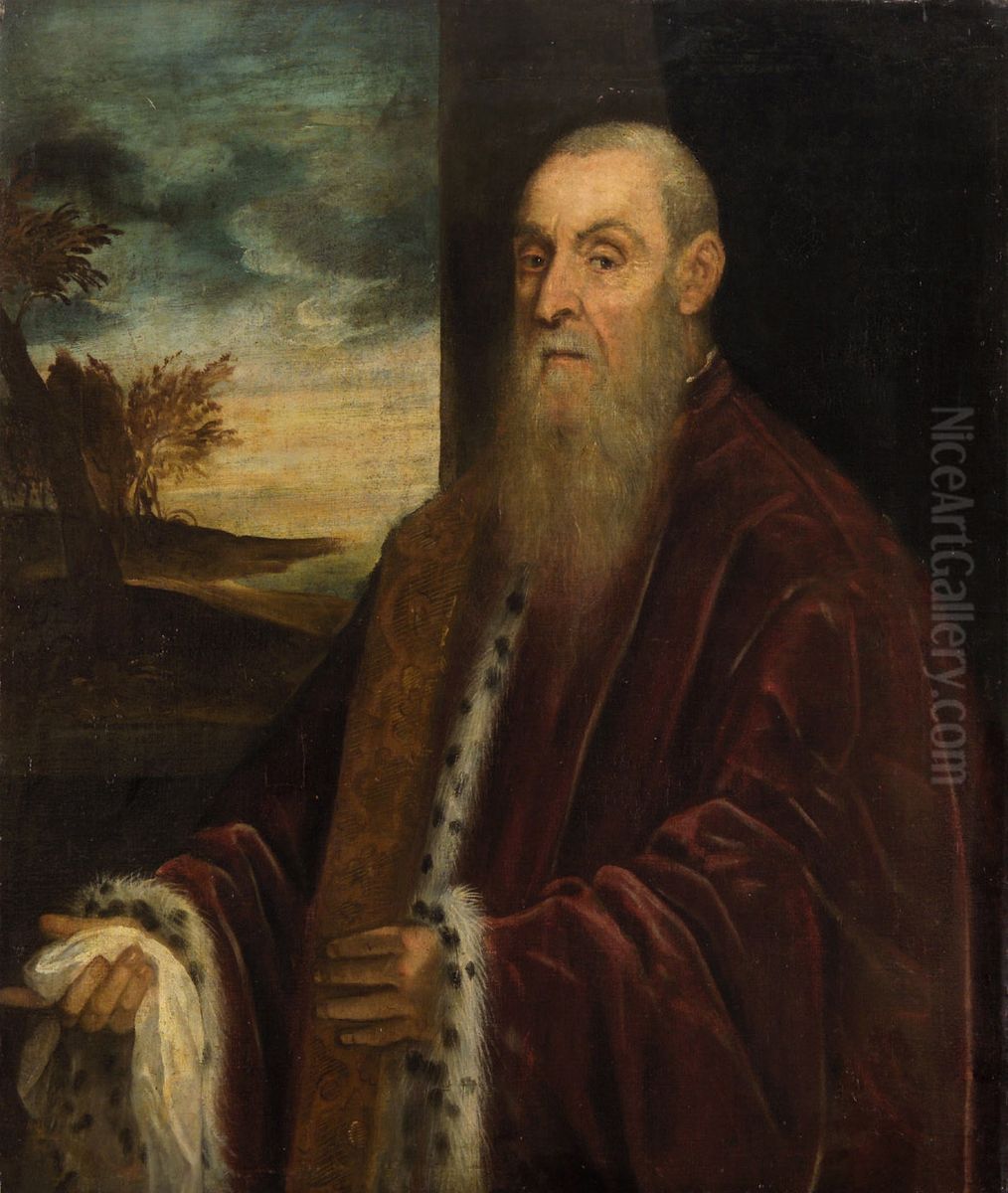 Niccolo da Ponte Oil Painting by Jacopo Tintoretto
