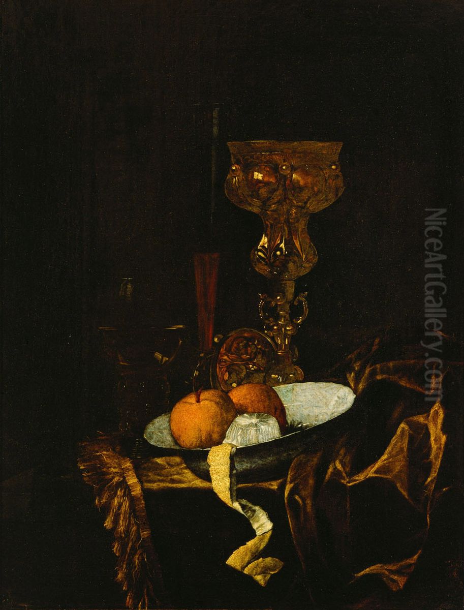 Fruhstucksstilleben Oil Painting by Christiaen Striep