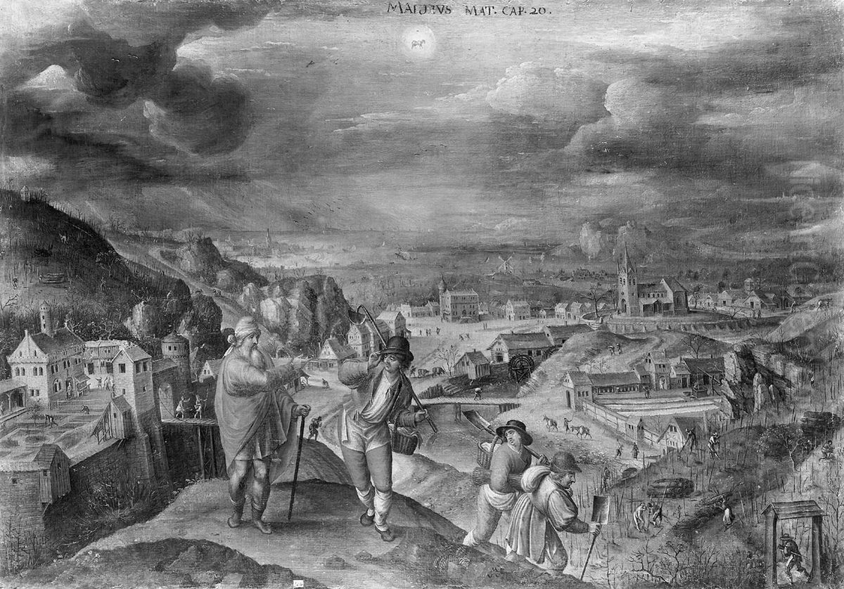 Parable of the Workers in the Vineyard (March) Oil Painting by Marten van Valckenborch