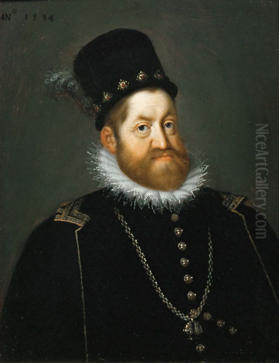 Portrait of Rudolf II. Oil Painting by Joseph The Elder Heintz