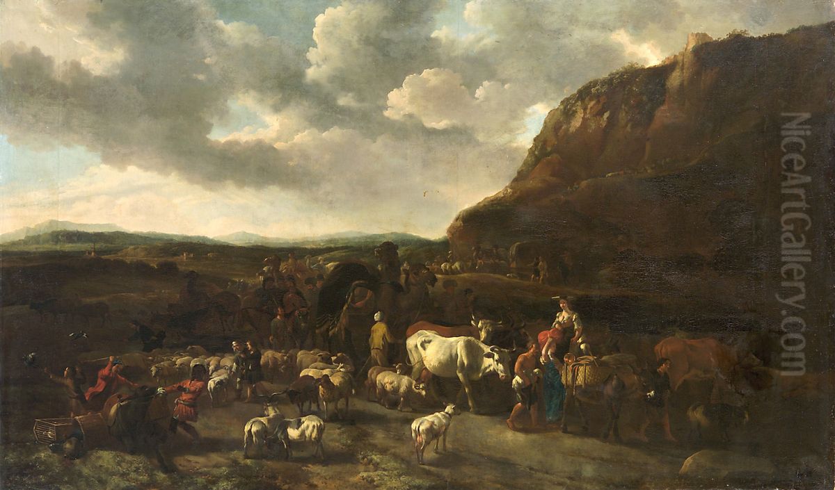 Auszug Jakobs nach Kanaan Oil Painting by Jan van Ossenbeeck