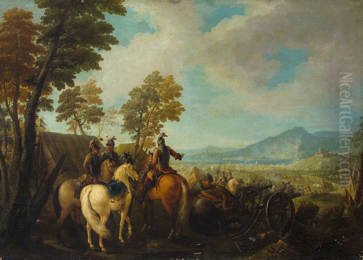 Feldlager Oil Painting by Jacques-Ignace Parrocel