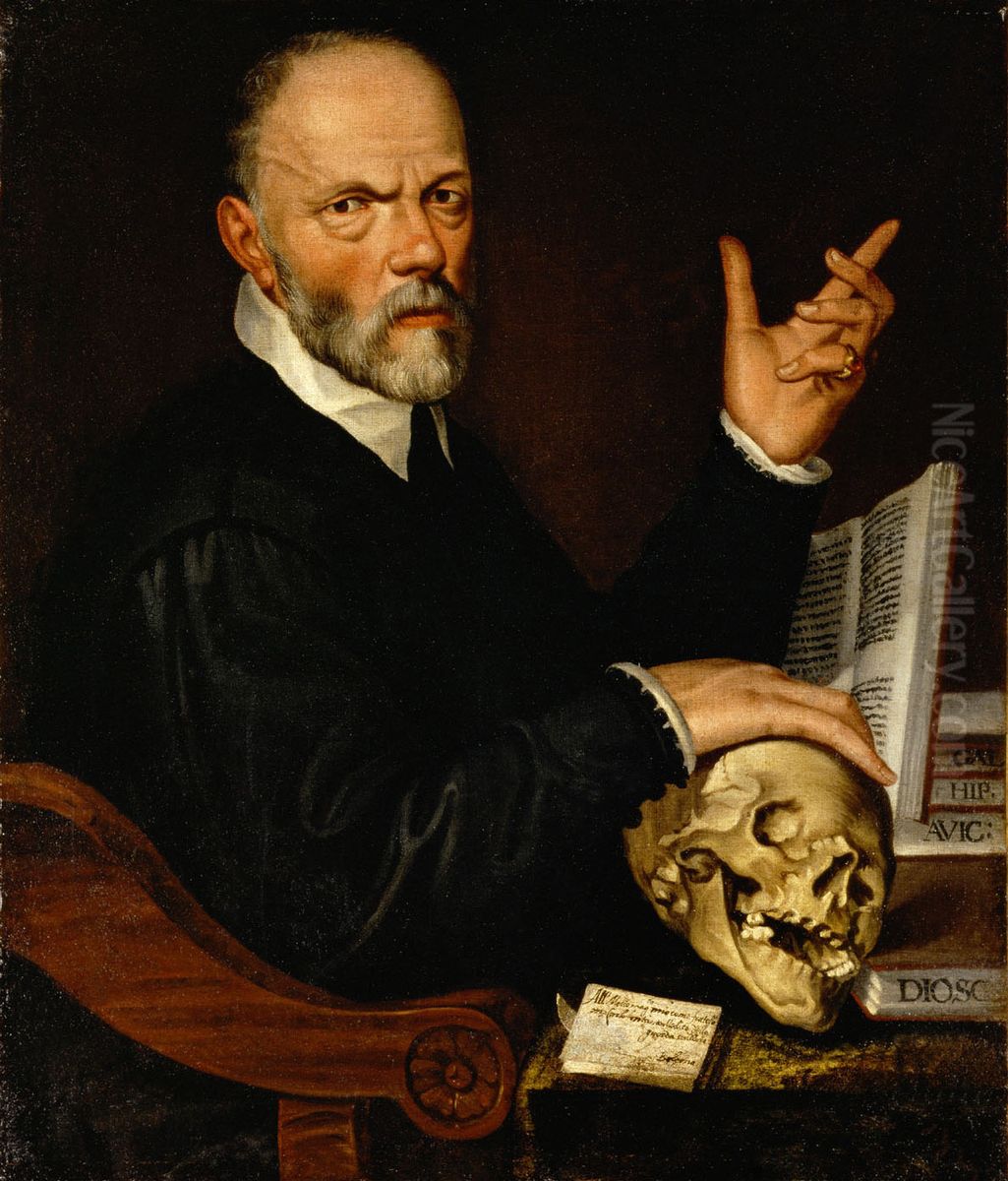 Portrait of the physician Carlo Fontana Oil Painting by Bartolomeo Passarotti