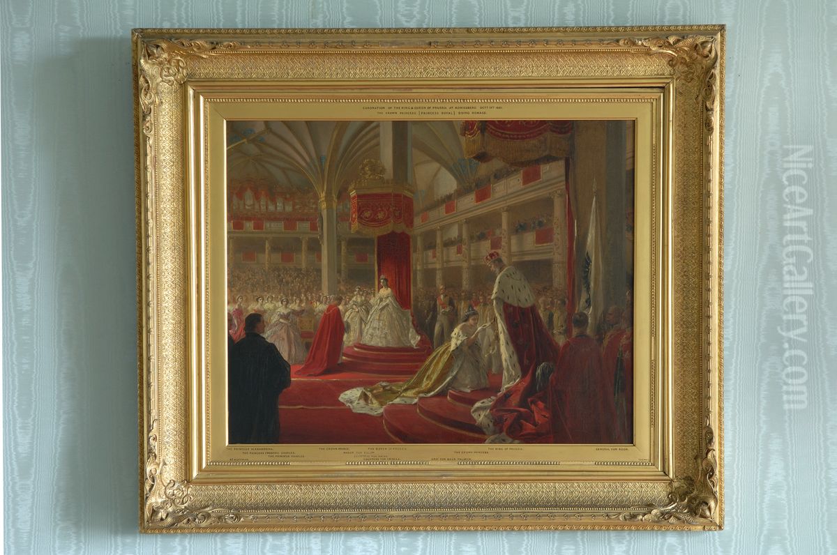 The Crown Princess doing homage Oil Painting by George Housman Thomas