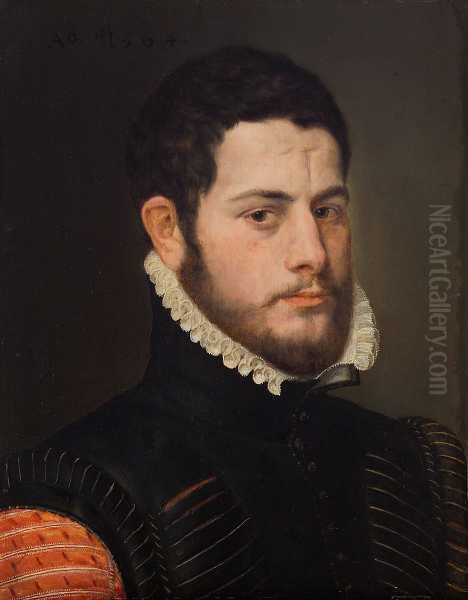 Bildnis eines Mannes mit Stirnnarbe Oil Painting by Frans Pourbus the Elder