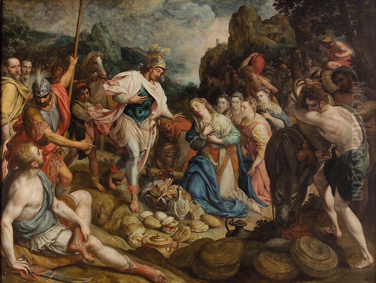 David und Abigail Oil Painting by Frans Pourbus the Elder