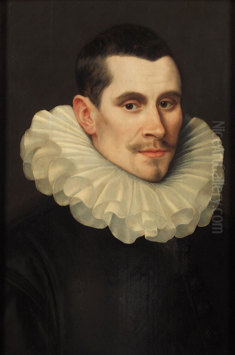 Male Portrait Oil Painting by Frans Pourbus the younger