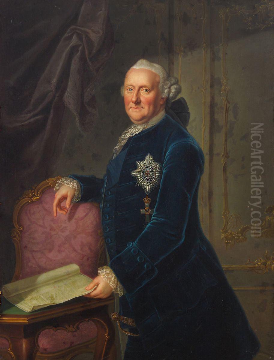 Herzog Ferdinand (1721-1792) von Braunschweig - Wolfenbuttel, Kniestuck Oil Painting by Anna Rosina de Gasc