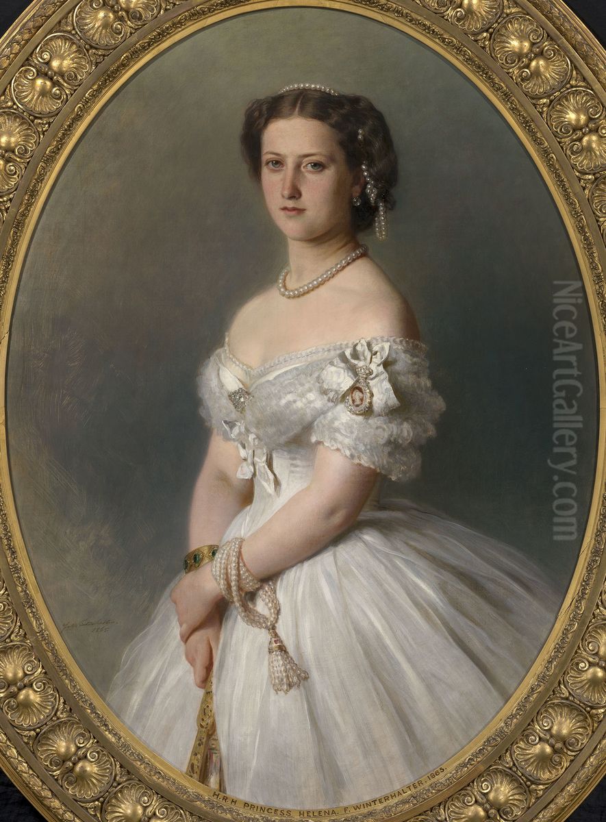 Princess Helena (1846-1923) Oil Painting by Franz Xavier Winterhalter
