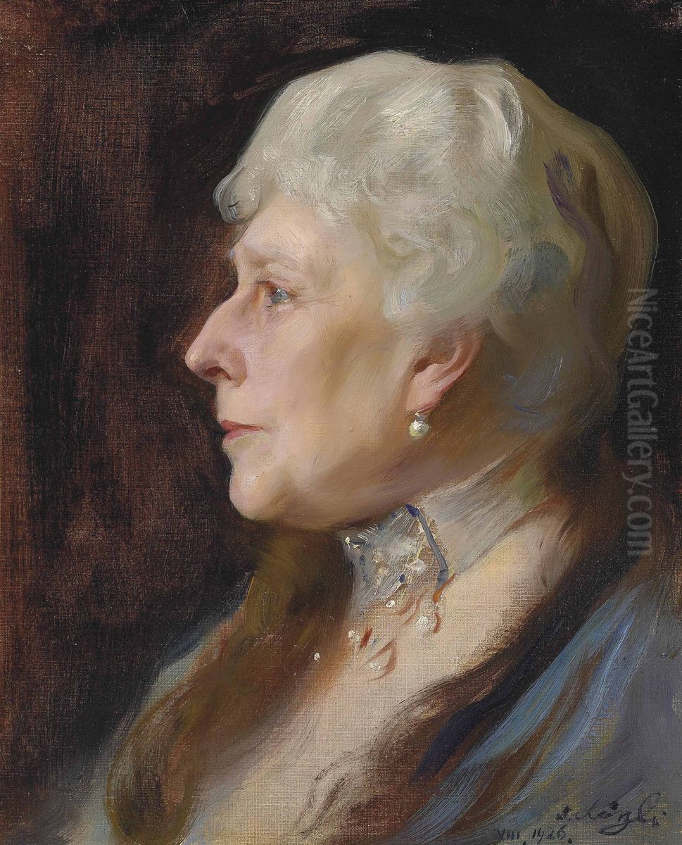 Princess Beatrice (1857-1944), when widow to Prince Henry of Battenberg (1896-1944) Oil Painting by Philip de Laszlo