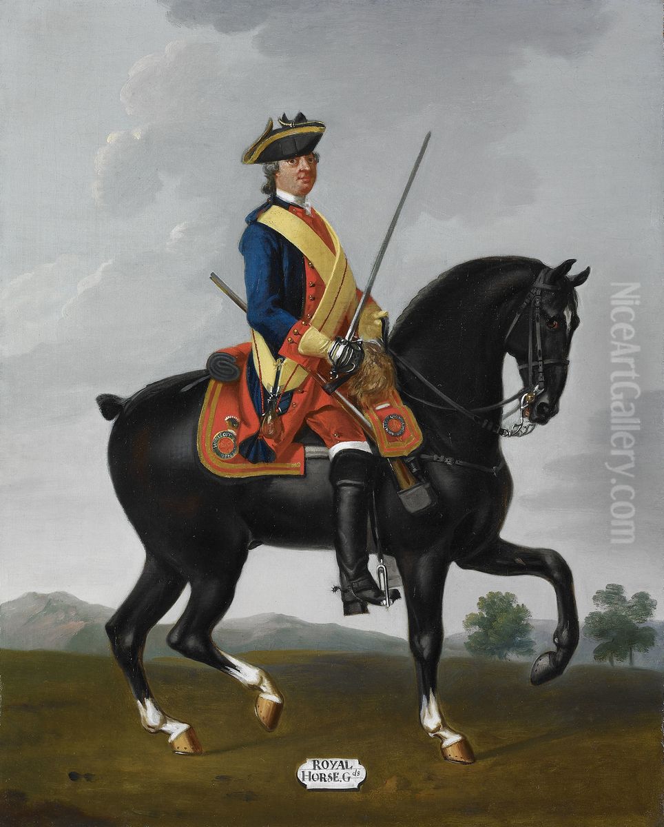 Private, Royal Horse Guards (The Blues), 1751 Oil Painting by David Morier