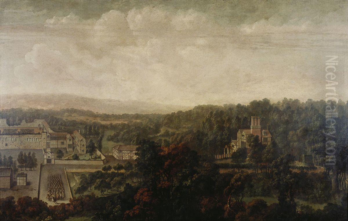 Boscobel House and White Ladies Oil Painting by Robert Streater