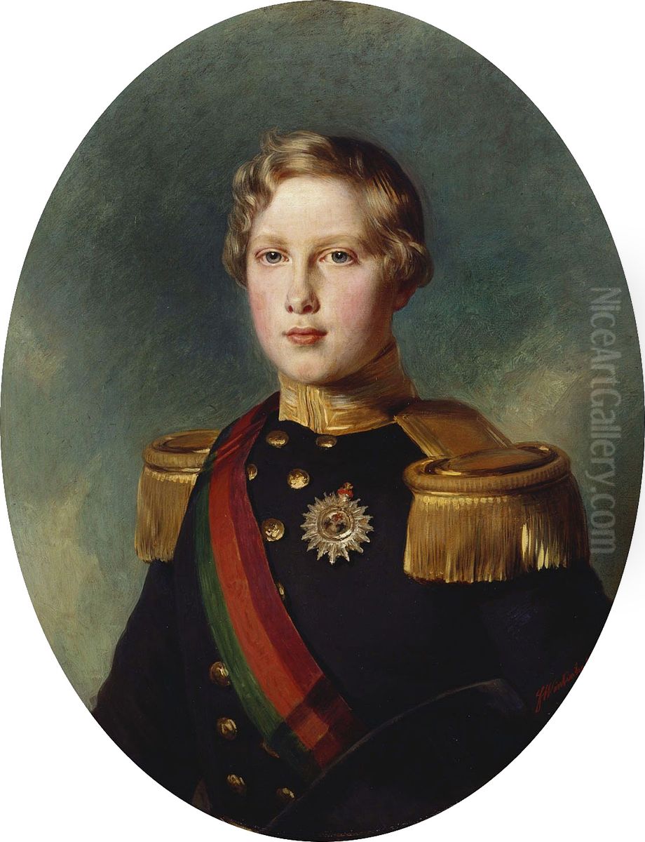Portrait of Louis, Duke of Orporto, later Louis I, King of Portugal (1838-1889) Oil Painting by Franz Xavier Winterhalter
