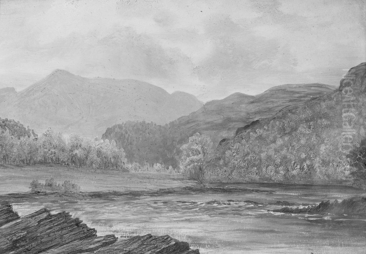 A view on the Dee Oil Painting by George Campbell, 8th Duke of Argyll