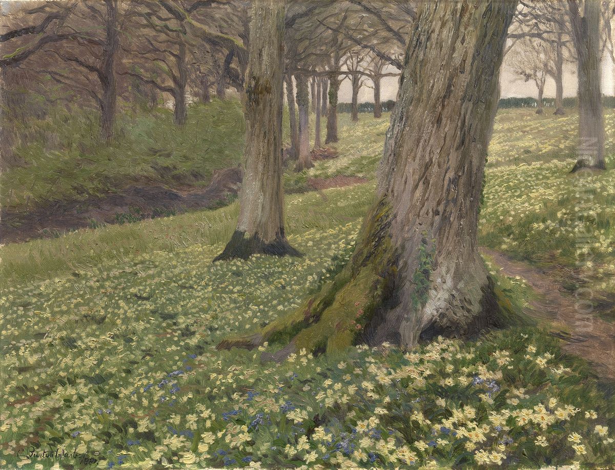 Myriads Blow Together Oil Painting by Charles Burton Barber