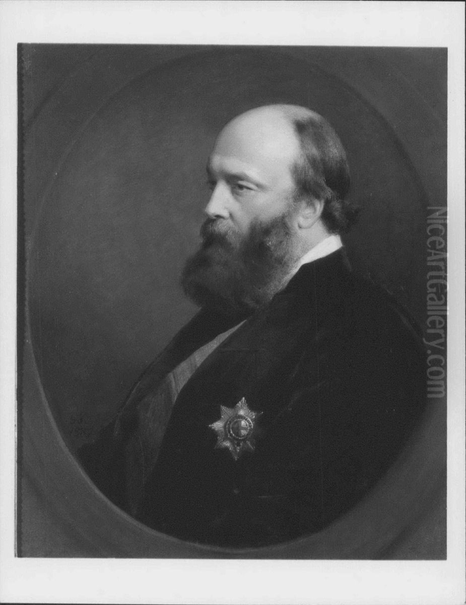 Robert Gascoyne-Cecil, 3rd Marquess of Salisbury (1830-1903) Oil Painting by George Richmond