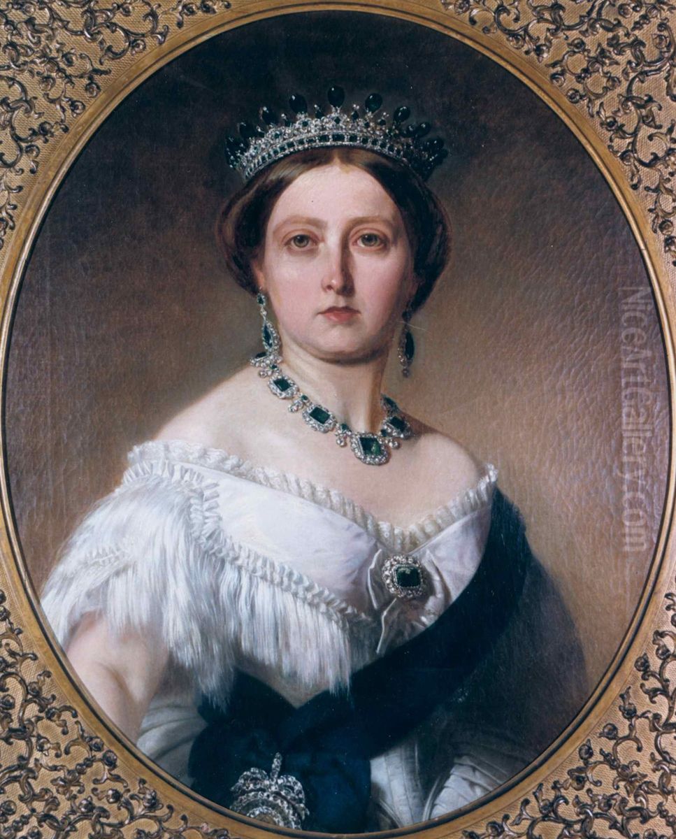 Queen Victoria (1819-1901) Oil Painting by Georg Koberwein