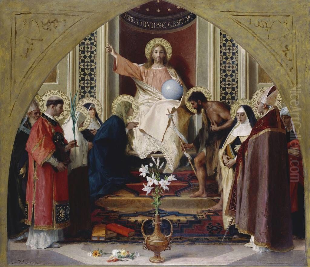 The Redeemer Enthroned Oil Painting by Nicolo Barabino