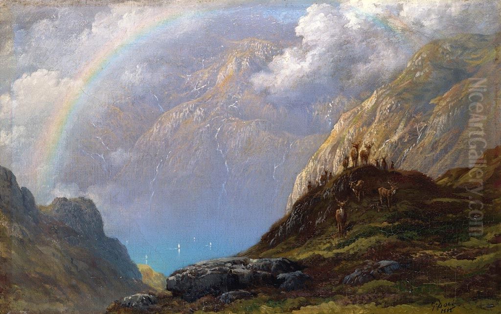 Loch Carron, Scotland Oil Painting by Gustave Dore