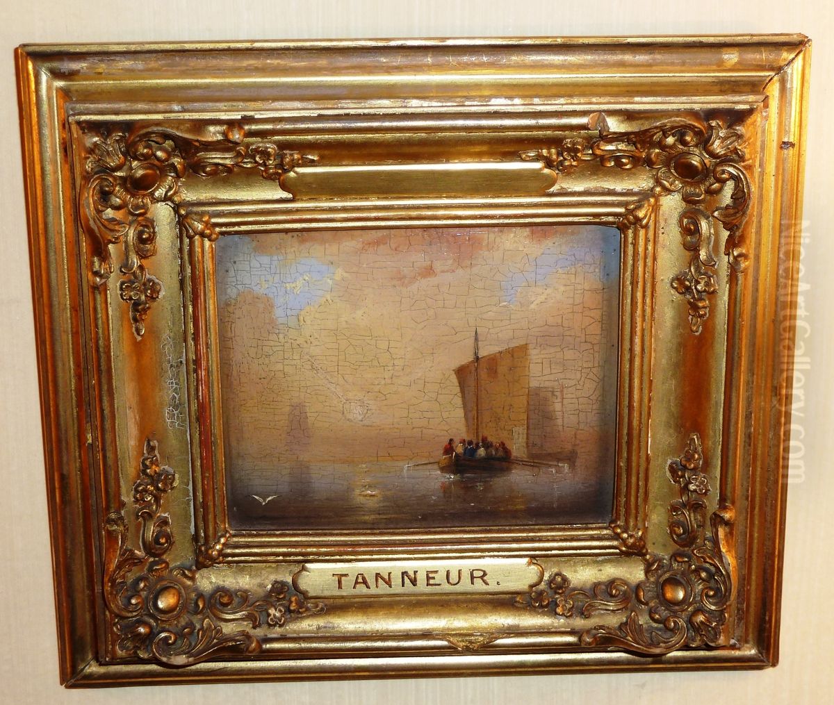 Evening- View at sea Oil Painting by Philippe Tanneur