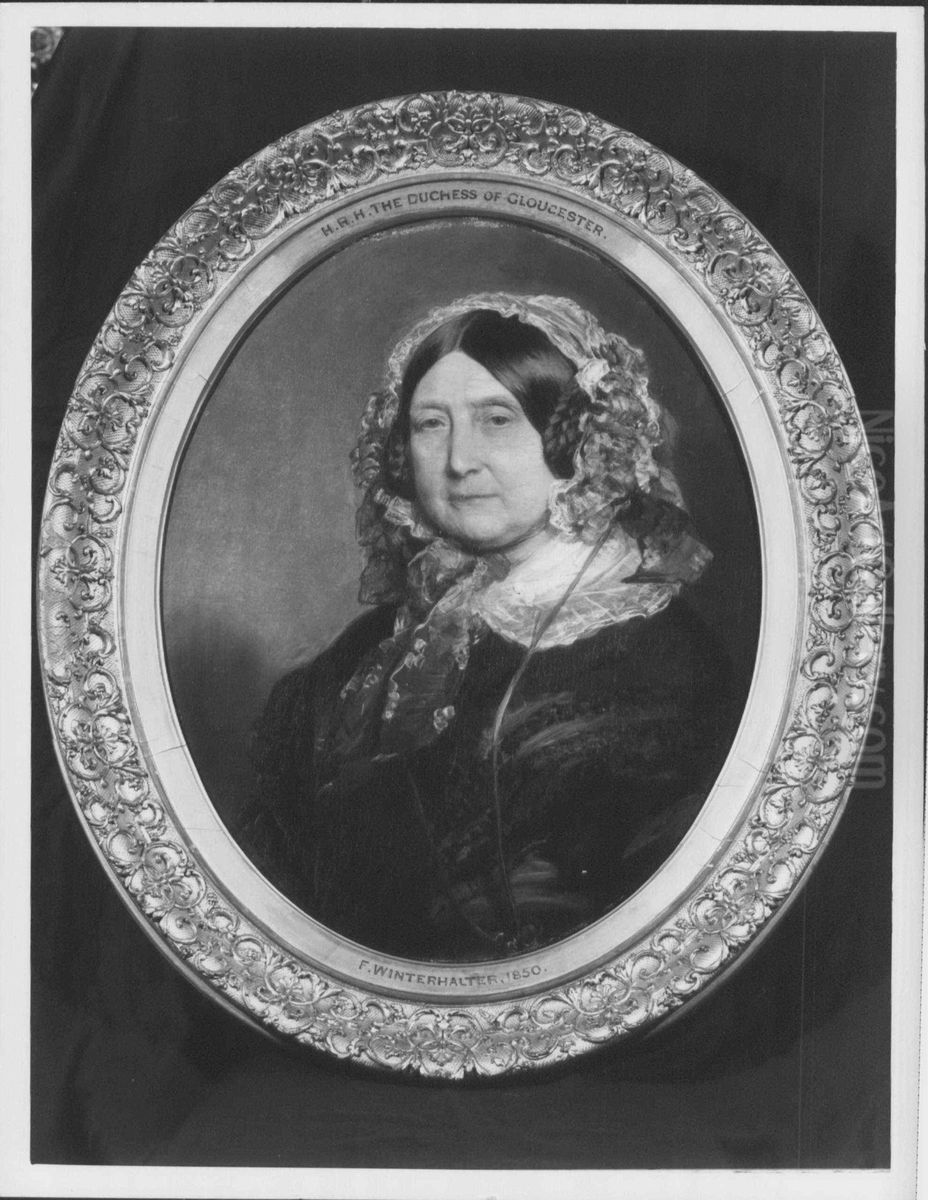 Princess Mary, Duchess of Gloucester (1776-1857) Oil Painting by Franz Xavier Winterhalter