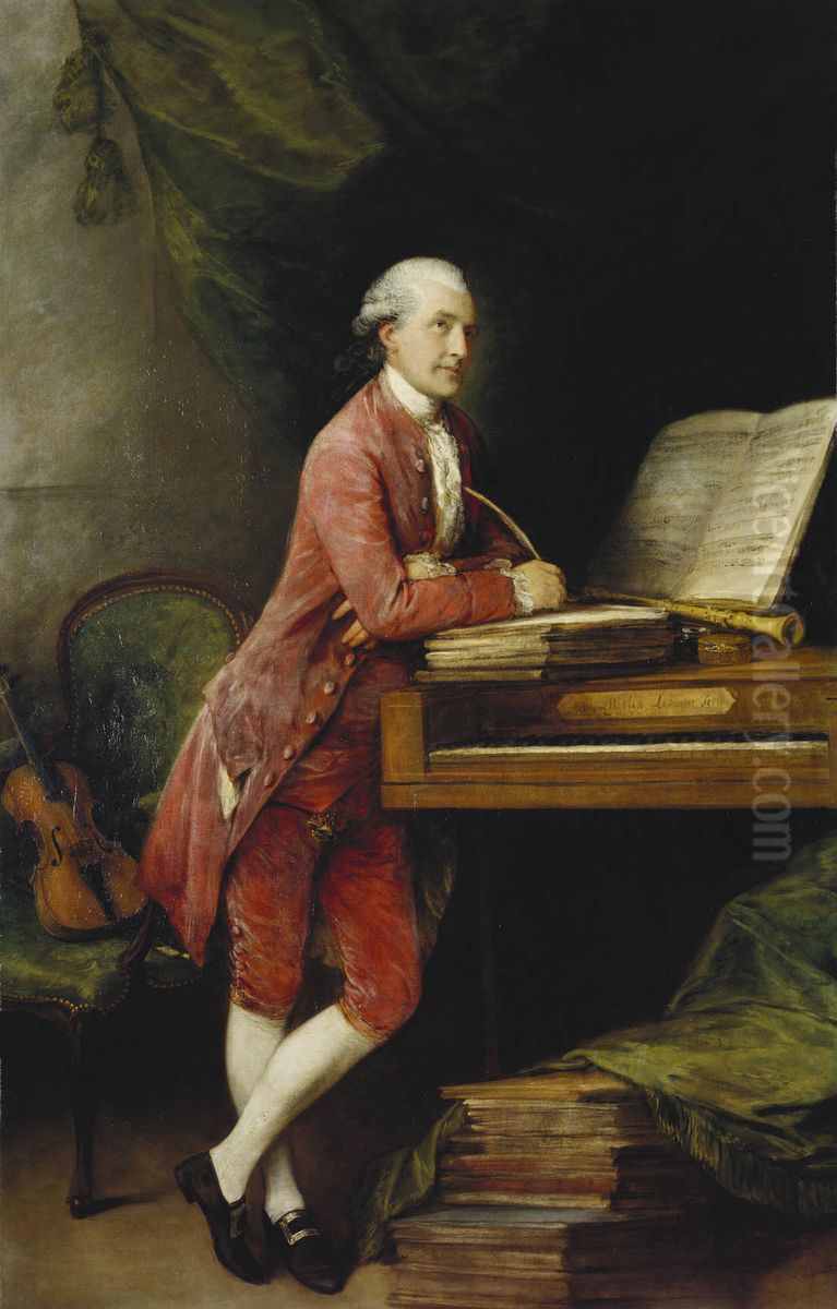 Johann Christian Fischer (1733-1800) Oil Painting by Thomas Gainsborough