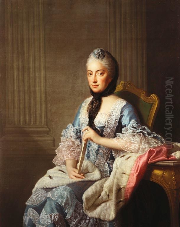 Princess Elizabeth Albertina, Duchess of Mecklenburg-Strelitz (1713-61) Oil Painting by Allan Ramsay