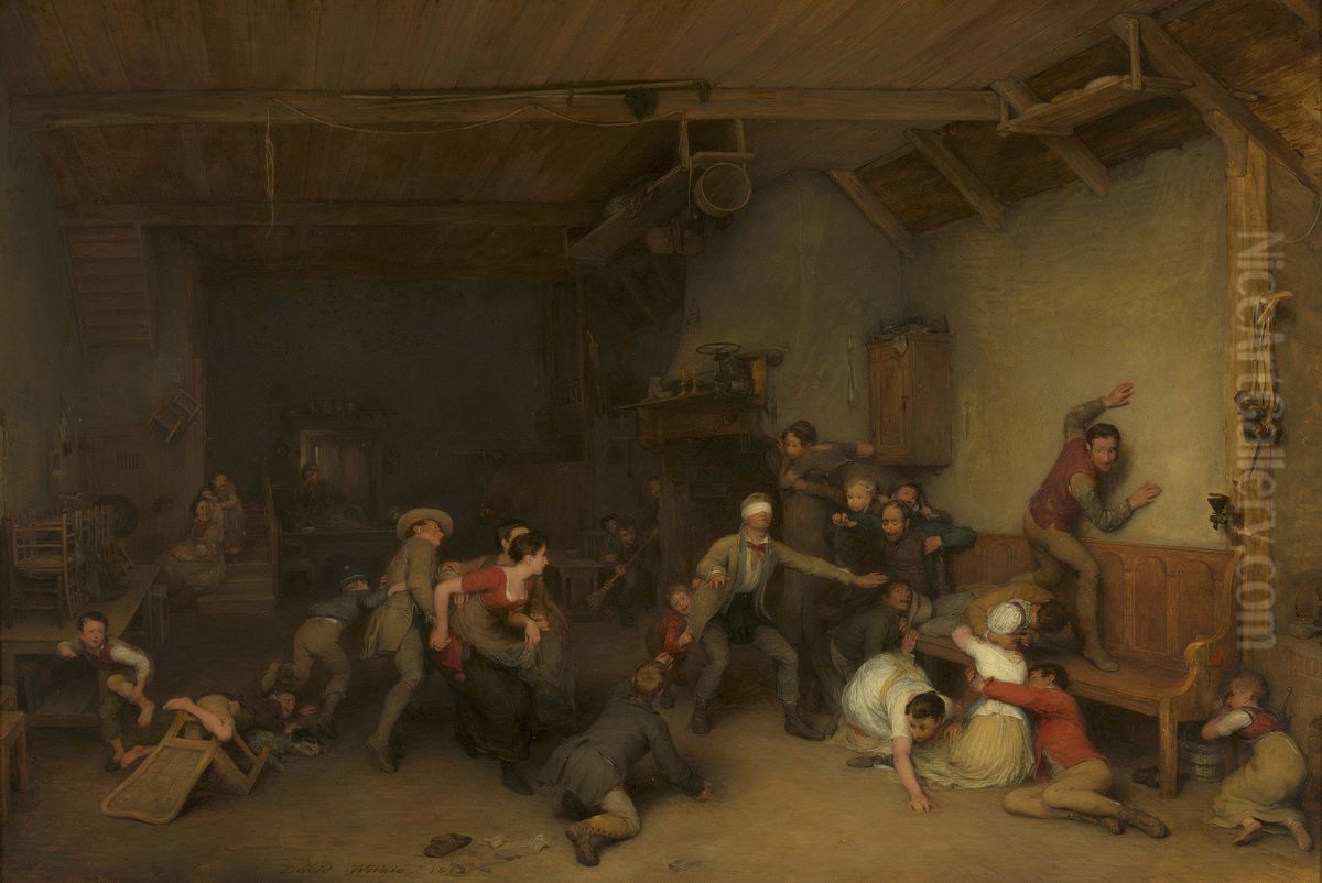 Blind-Man's Buff Oil Painting by David Wilkie