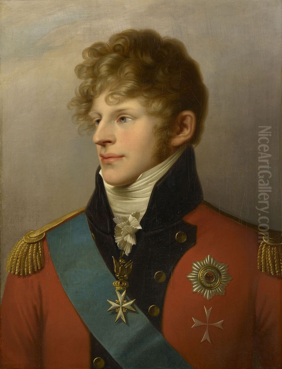 Augustus, Duke of Saxe-Gotha-Altenburg (1772-1822) Oil Painting by Paul Emil Jacobs