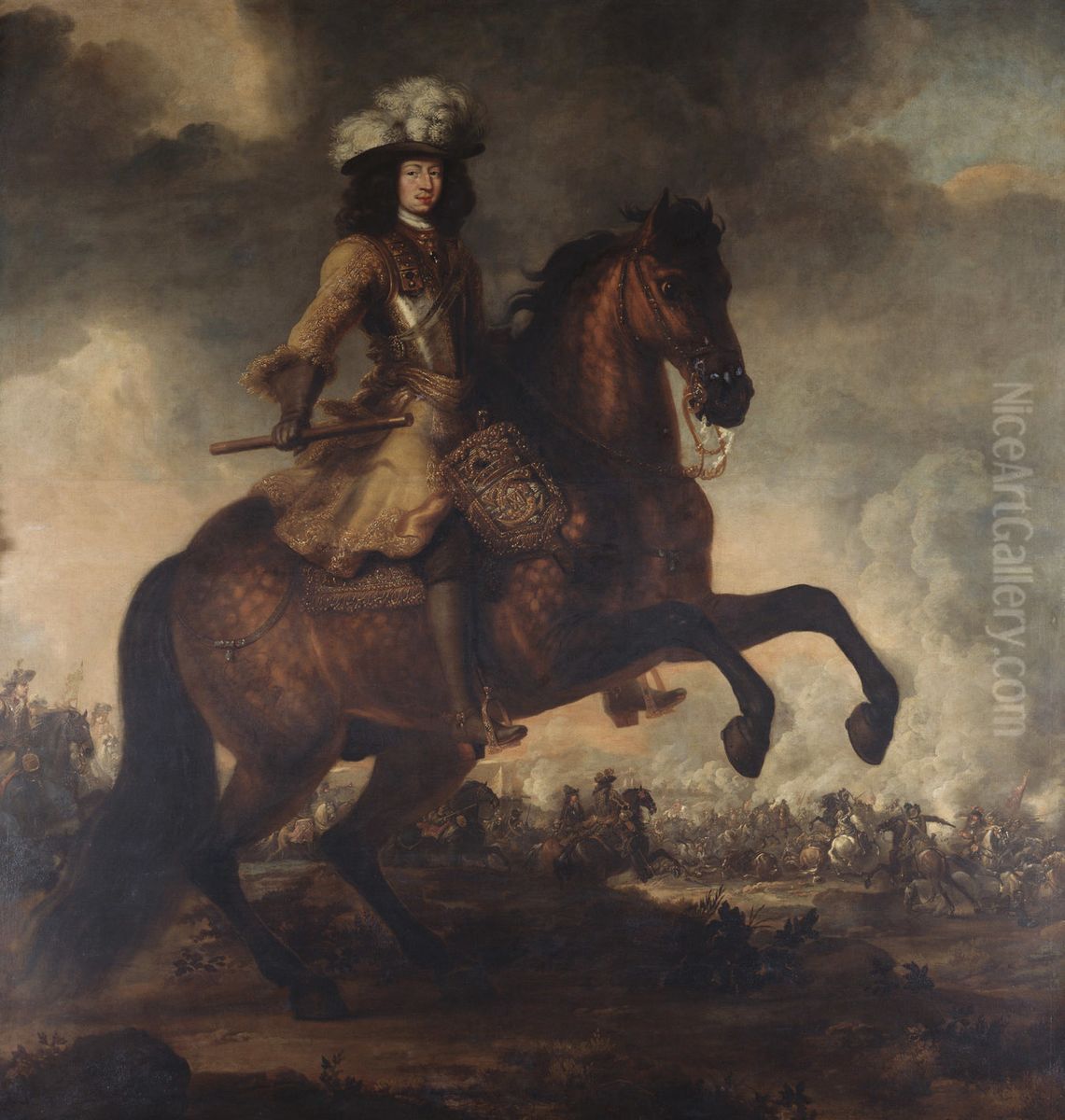 Charles XI, King of Sweden (1655-1697) Oil Painting by David Klocker Ehrenstrahl