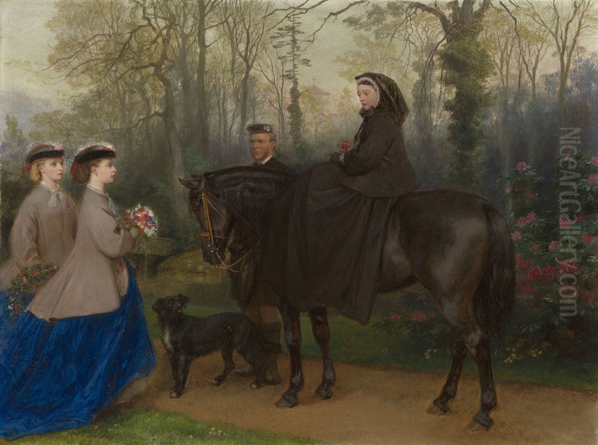 The Visit to the Royal Mausoleum, Frogmore Oil Painting by George Housman Thomas