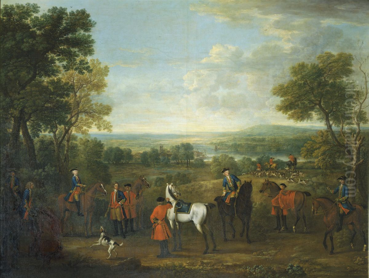 Frederick, Prince of Wales (1707-1751) in the Hunting Field Oil Painting by John Wootton
