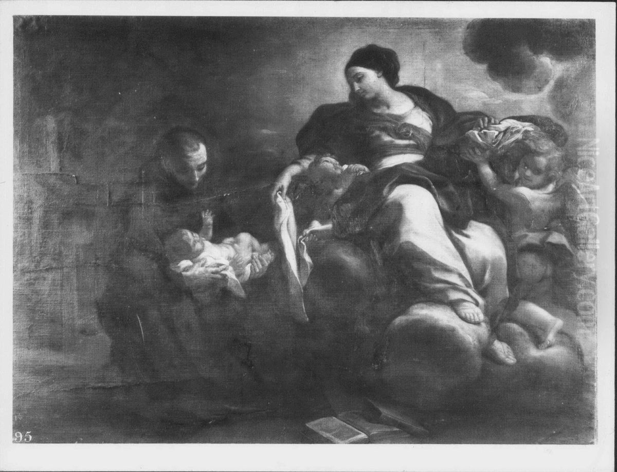 The Vision of Saint Stanislas Kostka Oil Painting by Carlo Maratta or Maratti