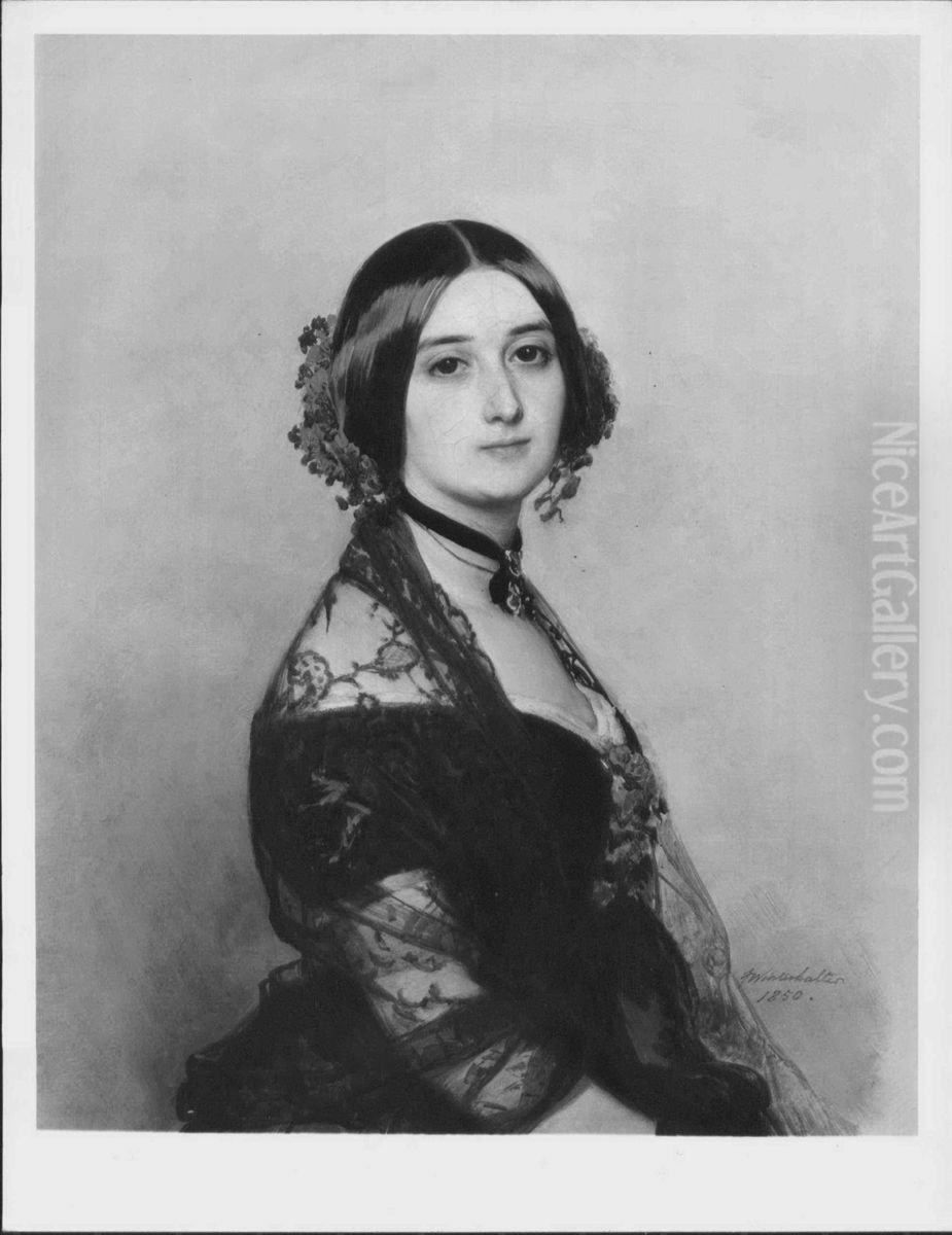 Caroline Dawson, later Lady Congleton (1822-1896) Oil Painting by Franz Xavier Winterhalter