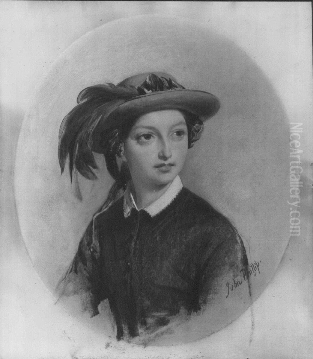 Princess Feodora of Hohenlohe-Langenburg (1839-1872) Oil Painting by John Phillip
