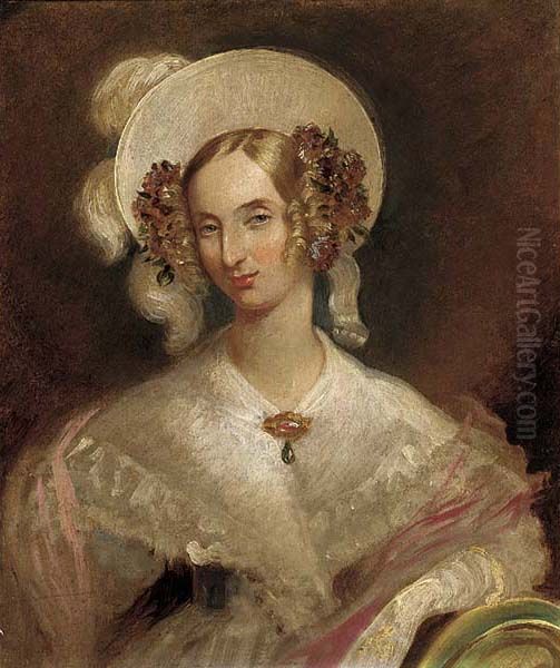 Louise, Queen of the Belgians (1812-1850) Oil Painting by George Hayter