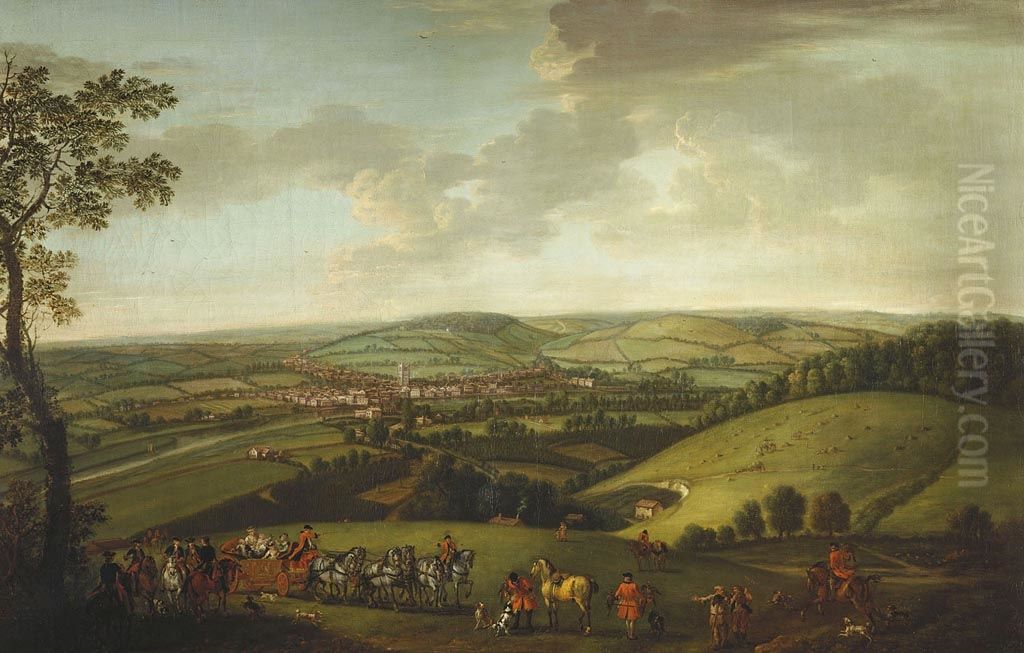 A View of Henley-on-Thames Oil Painting by John Wootton