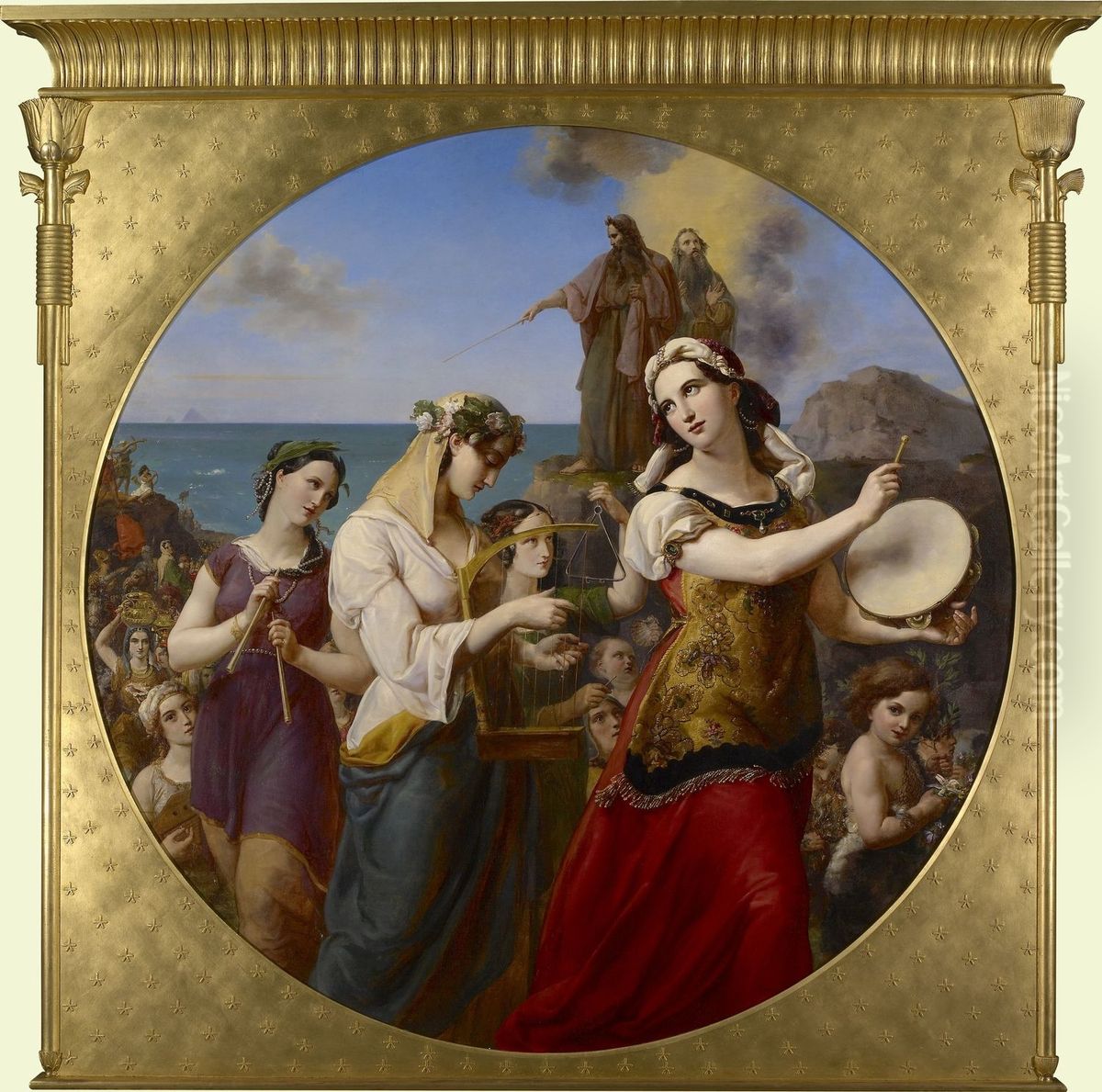 Miriam's Song of Praise Oil Painting by Wilhelm Hensel