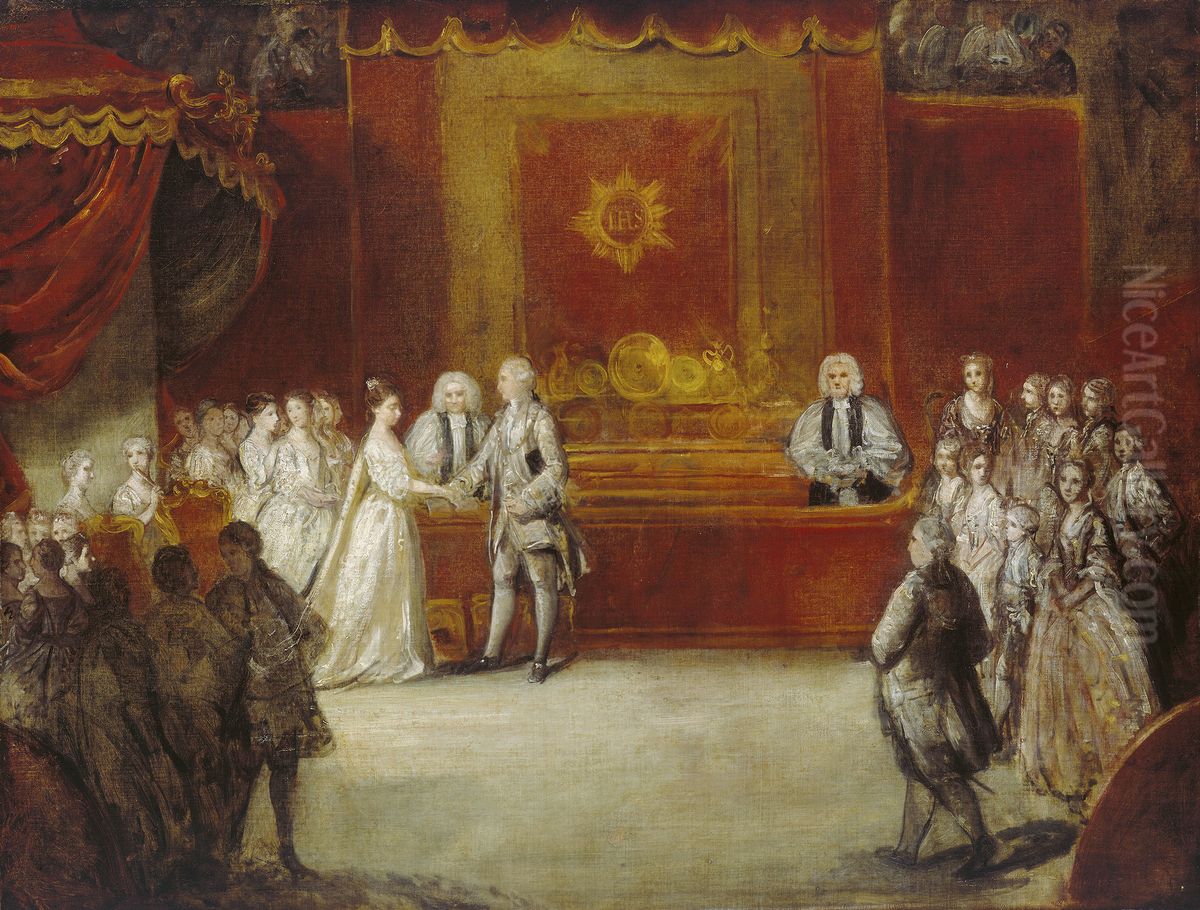 The Marriage of George III Oil Painting by Of Sir Joshua Reynolds
